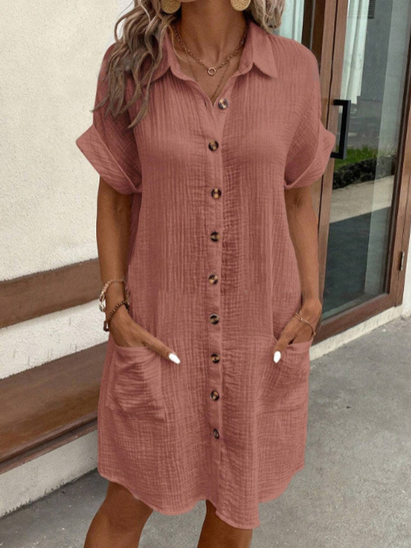 Hailey | Női retro pamut-lenvászon ingruha