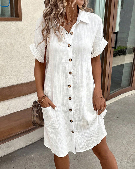 Hailey | Női retro pamut-lenvászon ingruha